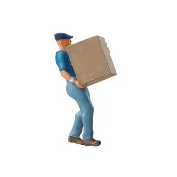 Модел на движещата се кутии с мъж 1: 64, оформление на фигурата на човек за сцена 