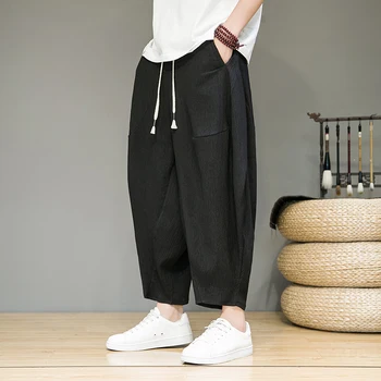 Пролет-лято Ежедневни Панталони, Мъжки Свободни широки панталони, Мъжки панталони Harajuku стил Harlan, Модерни улични панталони за джогинг, по-Големи размери