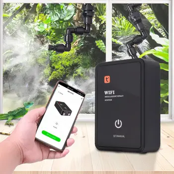 Комплект автоматична система за пръскане Мъгла в Тропическите гори на Hristo, Управление на приложението, Таймер за напояване Wi-Fi, Интелигентен Овлажнител за влечуги