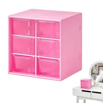 Прозрачна Кутия за съхранение с Голям Капацитет, Дизайнерски Настолен Органайзер с чекмеджета, Кутии за съхранение на бижута, козметика, Приспособления за дома