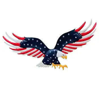 Eagle Decor Градинска Патриотическая Статуя на Летящи белоголового орлана, Метална статуя на Американския Летящият орел Ден На Независимостта, 4 юли