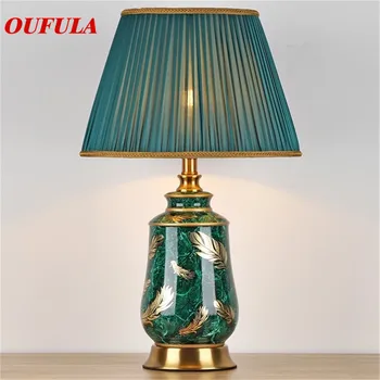 Керамични настолни лампи ULANI, Луксозна Модерна плат за фоайе, дневна, Офис, Креативни спални, Хотела
