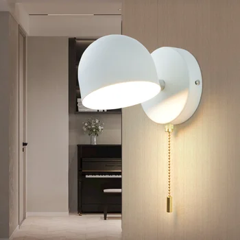 Вътрешен Led монтиран на стената Лампа 9 W Smart Touch С Плавно Затъмняване, монтиран на стената Лампа със Завъртане на 350 °, Стенни лампи за Дома, Нощни осветителни Тела за Хол