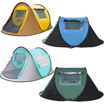 Професионална Сгъваема палатка за нощуване на открито с индивидуален дизайн на четири човека, бързо откриване, всплывающая