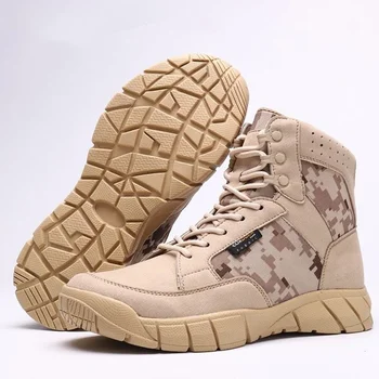 Тактически обувки, мъжки улични нескользящие туристически обувки, Пролет-лято, дишащи армейските обувки за пустинята, Армейските фенове, бойна тренировочная обувки