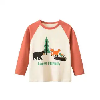 Детска есенна тениска 90-140 см, детски връхни облекла, тениски за момчета PDD805