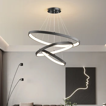 Креативни led висящи лампи за дневна, Модерен минималистичен, с лампа в скандинавски Стил, Творчески Полилей за ресторант, кабинет, Спалня