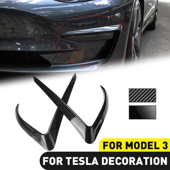 За Tesla, Модел 3 2021 2022, Защитни Декоративни стикер, Спойлер, нож с преден нож, Противотуманная фаровете, Спортен ABS, гланц черен мат