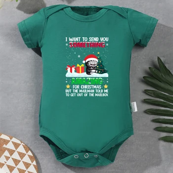 Кавайные Забавни Коледни Боди За малки Момчета, Подарък за Коледа, Красиви Дрехи За бебета, Момичета, Пижами, Зелени Памучни Гащеризони За Бебета