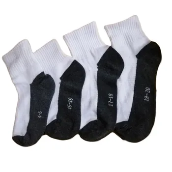 5 двойки Ежедневните Детски сиво-бели студентски Чорапи от полиестер и памук За момчета и момичета