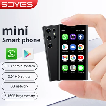 SOYES S23 mini с 3.0-инчов дисплей, мини-смартфон с 16 GB HD-камера, две СИМ-карти, два четириядрени процесори, в режим на изчакване