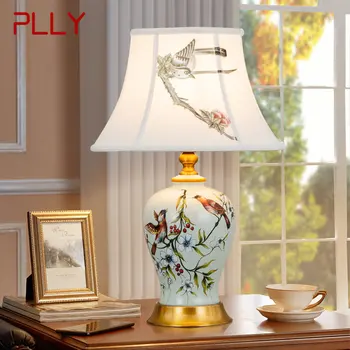 Настолна лампа PLLY от китайската керамика, led Съвременен творчески Луксозна настолна лампа, Модерен за дома, дневна, кабинет, спалня