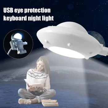 USB-нощна светлина, led лампа за астронавти, настолна лампа, Гъвкави led лека нощ, 5, настолна лампа за четене, Космически човек, декоративна лампа за лаптоп