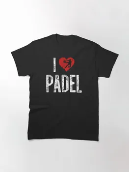 Аз обичам Падель, Забавен подарък за паддл-тенисист за родители и деца, мъжки тениски, Детски тениски за момчета и момичета, връхни дрехи за тениски