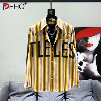 PFHQ, Нишевый дизайн, Мъжки Ежедневни риза с дълъг ръкав, Висококачествени Елегантни, Луксозни, Стилни блузи, Новост 2023 година