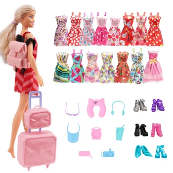 - Различен набор от Дрехи за кукли Барби, Бански костюми, Бикини, Аксесоари за Барби кукли, Обувки, Скейтборд, аксесоари за кукла Барби