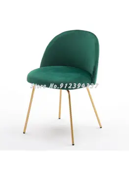 Nordic ins стол чист червен стол с модерен минималистичен домакински стол за грим лек луксозна маса за хранене, стол за спални, всекидневни стол за нокти