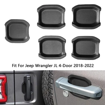 5 бр./компл. Оформление на Външността на Колата, Вратата се Дръжка за Защита на Задълбочаване на Чашата, Хастар ABS за 2018-2022 Jeep Wrangler JL, 4-Врати