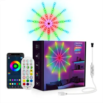 Интелигентен led лампа за фойерверки RGB IC с приложението music USB 5v water bluetooth контролер Симфония fireworks светлини