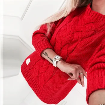 Жена пуловер 2023, есенно-зимния нов обикновен обикновен пуловер с голям размер в стил Ямамото, модерен свободен пуловер в голям размер