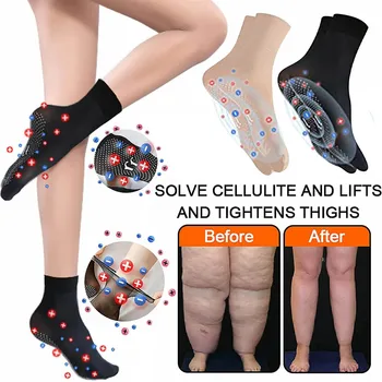 Турмалиновые Йонни Ластични чорапи за корекция на фигурата с гелевой точка, Подобряване на кръвообращението, Масажни 10 чифта чорапи, Идеална облицовка на ръбовете