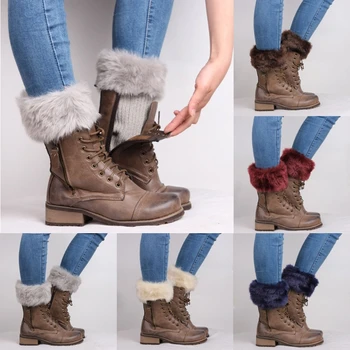 Дамски зимни чорапи, 1 чифт, топли маншет, върховете, Чорап за обувки, за съхранение на баба Жена