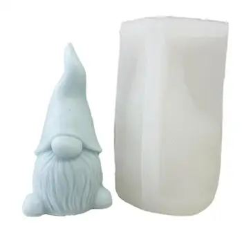 Силиконова форма за Свещи Gnome, Форма за свещи, Форма за Ароматерапия, Гипсовое сапун, Силиконова форма, Силиконови форми на Дядо Коледа, за да работи у Дома