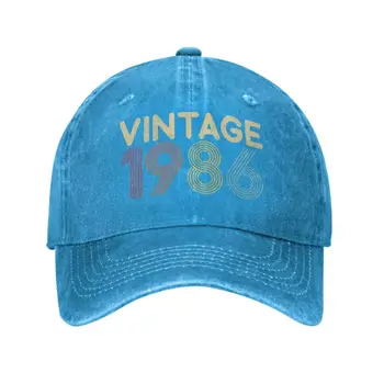 Модни памучен реколта бейзболна шапка на рожден ден на 1986 година за жените и мъжете, дишаща шапка за татко