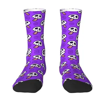 Чорапи с череп и гъби За мъже И жени, топли модни чорапи Psytrance Mushroom Crew