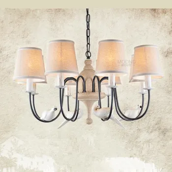 Модерна подвесная лампа за птици от смола, хол, ресторант, лампа E14 led лампи, бельо лампа, висящи лампи, led осветление Z5