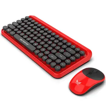 Комплект клавиатура и мишка 83XC 2. Безжични кръгли бутони, Регулируеми ключове капачки за ключове Offic