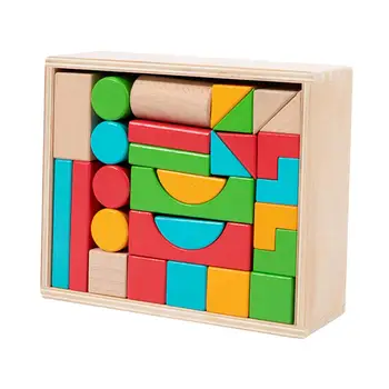 Игра за изграждане на Разноцветни геометрични форми за обучение манипулирана от класната стая