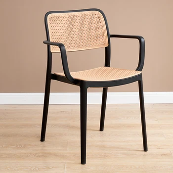 Трапезни столове от ратан в скандинавски стил, Модерни Трапезни Столове за сядане на открито, Офис Ергономични мебели Cadeiras За дома SR50DC