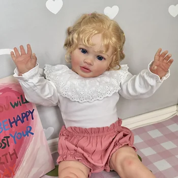 NPK 66 см Пипа Вече Раскрашенная Готова Кукла Реборн Дете Огромен Размера на Бебето Популярна Реалистична Мека На Допир 3D Художествена Кукла от Кожа
