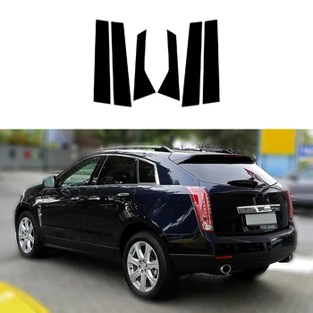 6 бр., автомобилни дръжки на прозорци, стелажи, режийни седалките, етикети черен цвят за Cadillac SRX 2010 2011 2012 2013 2014 2015 2016