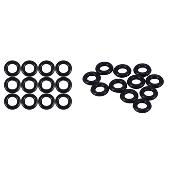 22 Бр. Черно гумено сальниковое уплътнение O-образни пръстени, 12 бр. 9 X 2 X 5 мм и 10 бр. 8 X 2 X 4 мм