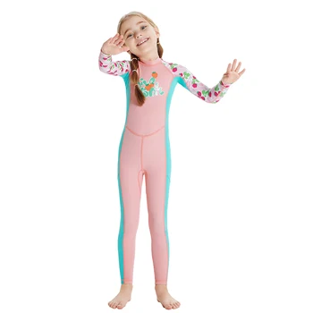 Костюм за гмуркане с платна, едно парче детски подводен водолазен костюм с дълги ръкави, быстросохнущий бански с защита от uv