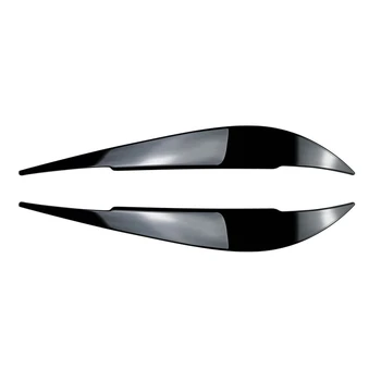 За 4-серия F32 F33 F36 2014-2020, предния капак фарове, Декоративна лента, тампон за вежди, стикер за украса, черен гланц
