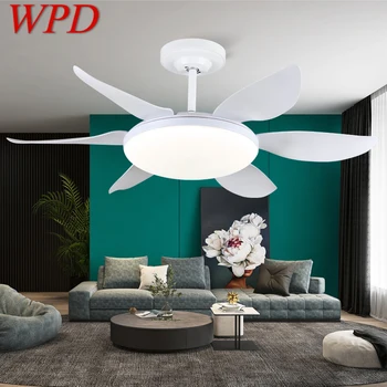 Светлина фен WPD, Скандинавски led вентилатор на тавана, модерен минималистичен ресторант, дневен тракт, спалня, търговска електрически вентилатор