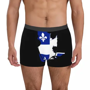 Секси мъжки слипове-боксерки с флага на Квебек Smalls R301, есенна носен класическа забавна новост
