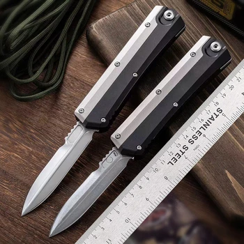 Micro OTF Tech Knife GK Series и D2 Нож От Бързорежеща Стомана 58-60HRC T6061 Авиационна Алуминиева Дръжка Джобен Нож За Самозащита