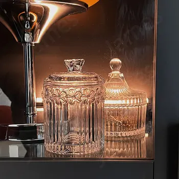 Контейнери, Буркани за мед Стъклени буркани и капачки в класически стил Стъклени Съдове Стъклени буркани за съхранение на продукти Прости стъклени буркани, в скандинавски стил