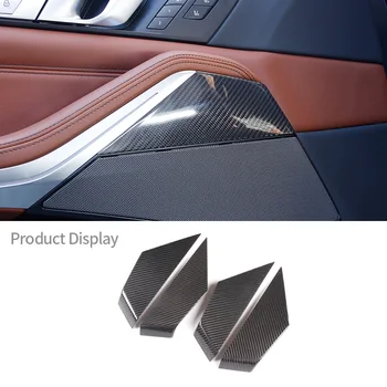За BMW X5 X6 X7 G05 G07 2019-2021, Вътрешна врата панел от настоящия въглеродни влакна, за Украса на Капачки, Аксесоари за промяна в интериора на автомобила