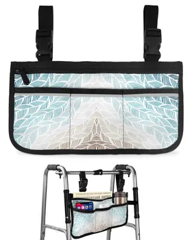Абстрактна лятна плажна текстурная чанта за инвалидна количка с джобове, странични чанти за оръжие, чанта за съхранение на рамки за электроскутера