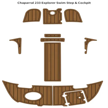 Chaparral 233 Explorer Swim Step Носа на Лодката EVA Foam Палубни подложка От изкуствен Тиково дърво
