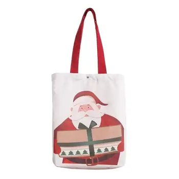 Коледна Холщовая подарък чанта, Коледна чанта за пазаруване, Коледна чанта за пазаруване, чанта за училище, подарък за деца