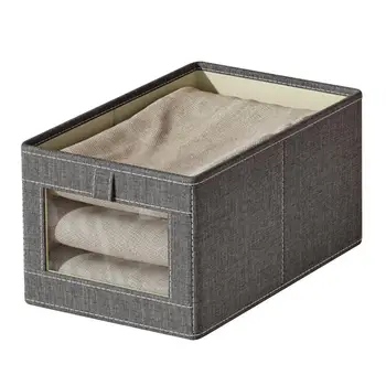 Многофункционална кутия за съхранение, просторен Сгъваема кутия за съхранение с прозорец, преносима дръжка, идеална за дрехи, играчки, дрехи за дома