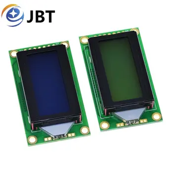8x2 LCD модул 0802 Знаков дисплей Синьо/жълто-зелен За Arduino