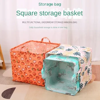 Нова кошница за дрехи с големи принтом, Преносима Сгъваема домашна чанта за съхранение на бельо, Кошница за детски играчки, кош за мръсни дрехи
